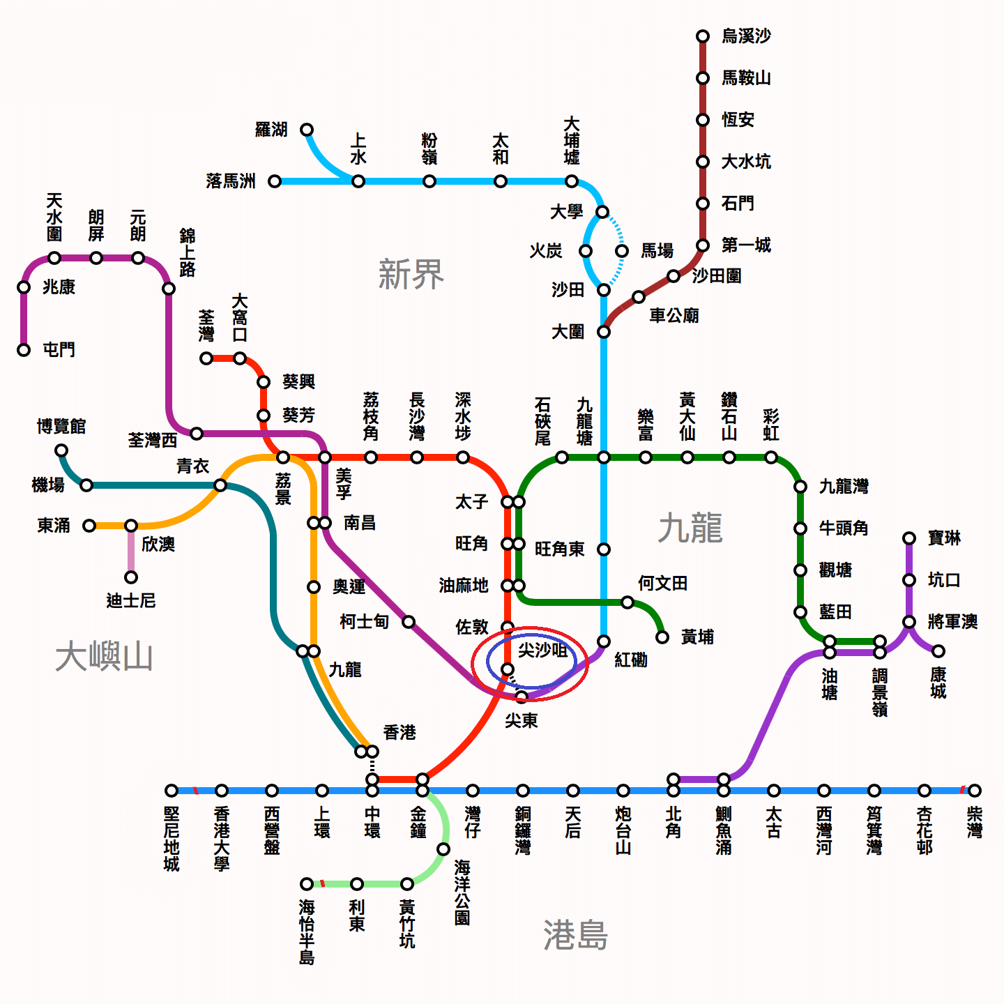 香港地铁线路图2 香港地铁线路图2